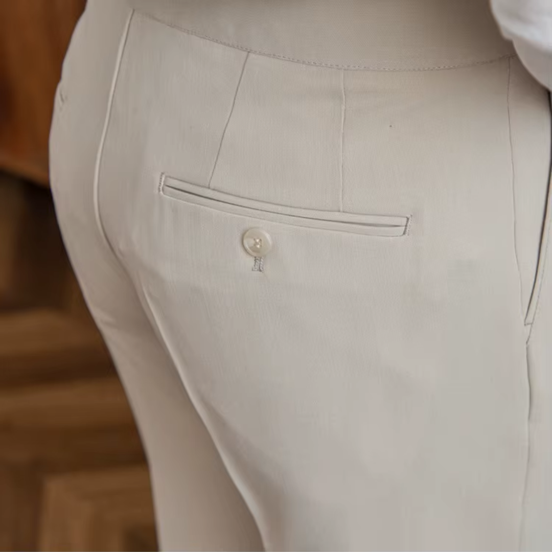 Image of Raphael | Men's Pleated Cropped Dress Pants