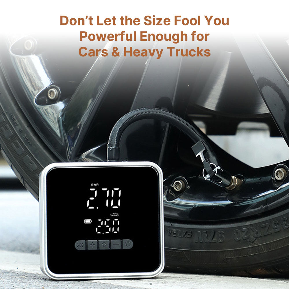 RapidFill Portable Tire Inflator for Cars and Bikes