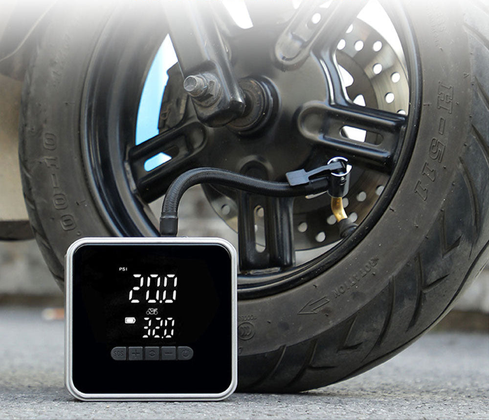 RapidFill Portable Tire Inflator for Cars and Bikes