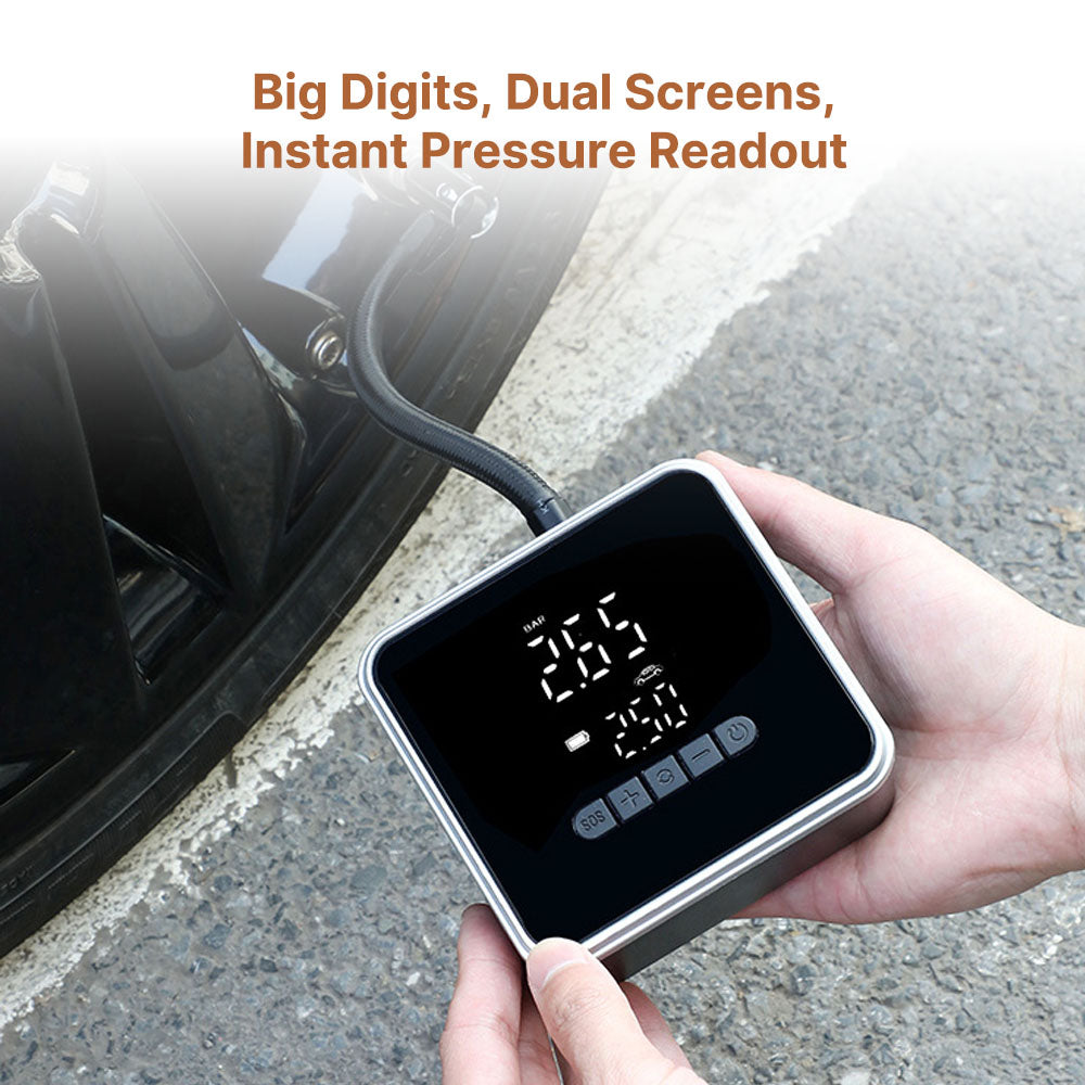 RapidFill Portable Tire Inflator for Cars and Bikes