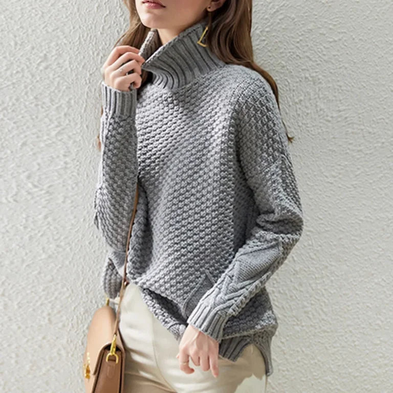 Image of Reba | Women's Turtleneck Knit Sweater