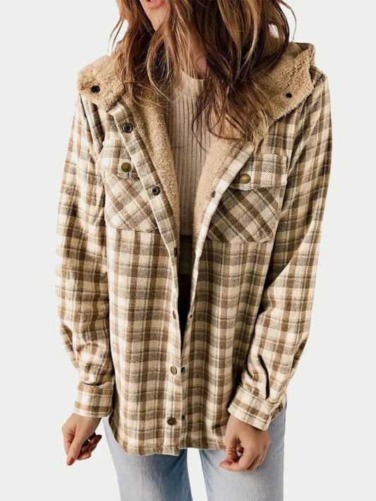 Image of Rebecca | Women's Hooded Plaid Jacket