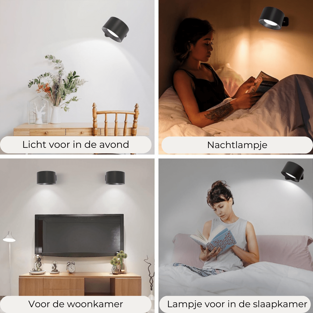Rechargeable 360° LED Wall Lamp - Wireless & Atmospheric