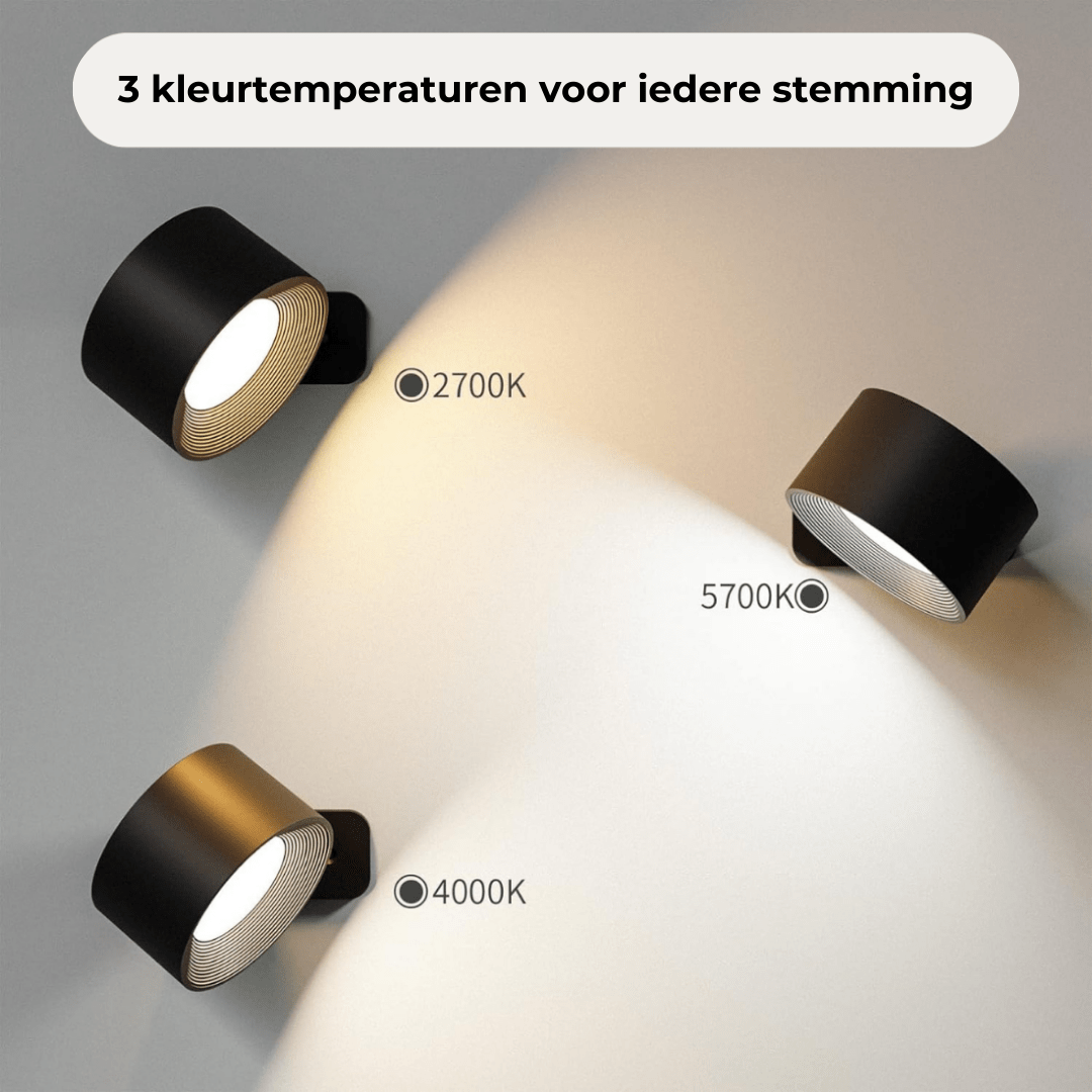 Rechargeable 360° LED Wall Lamp - Wireless & Atmospheric