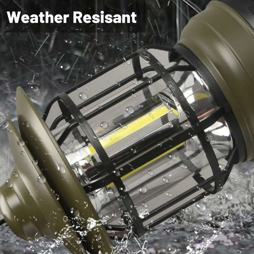 Rechargeable LED Camping Lantern - Vintage Style Dimmable Light