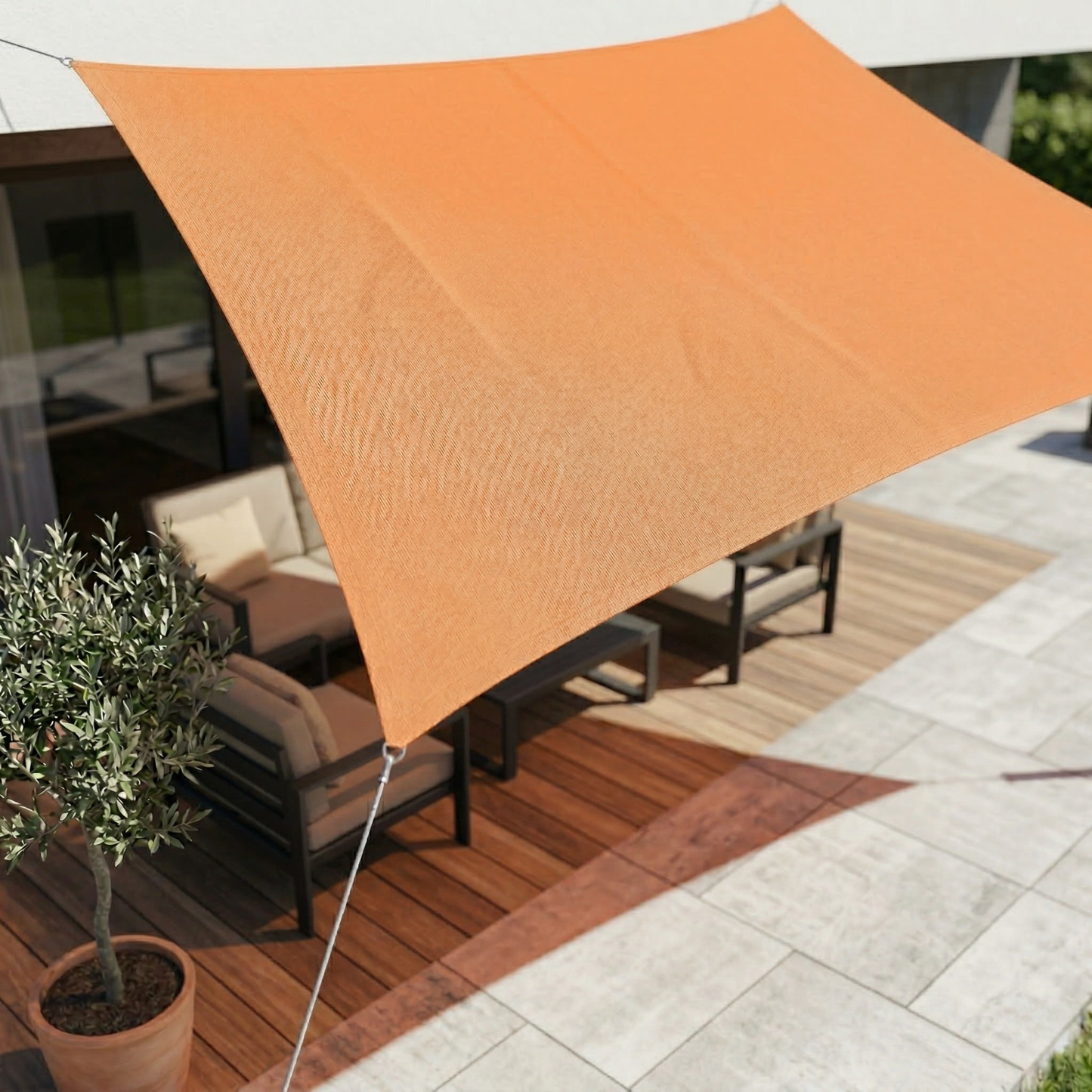 Rectangular Sun Shade Waterproof | Waterproof Outdoor Fabric | UV Protection | SkyCover