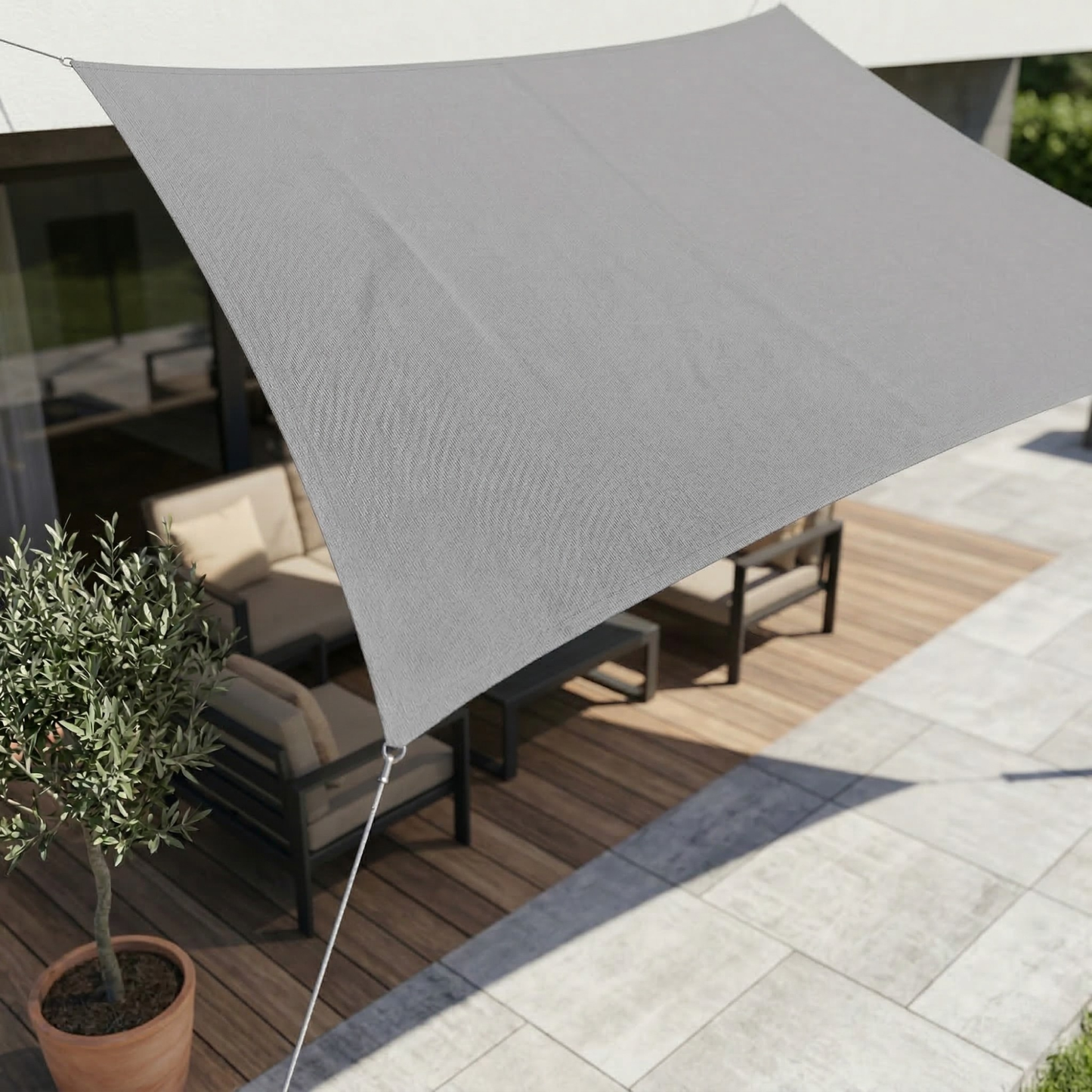 Rectangular Sun Shade Waterproof | Waterproof Outdoor Fabric | UV Protection | SkyCover