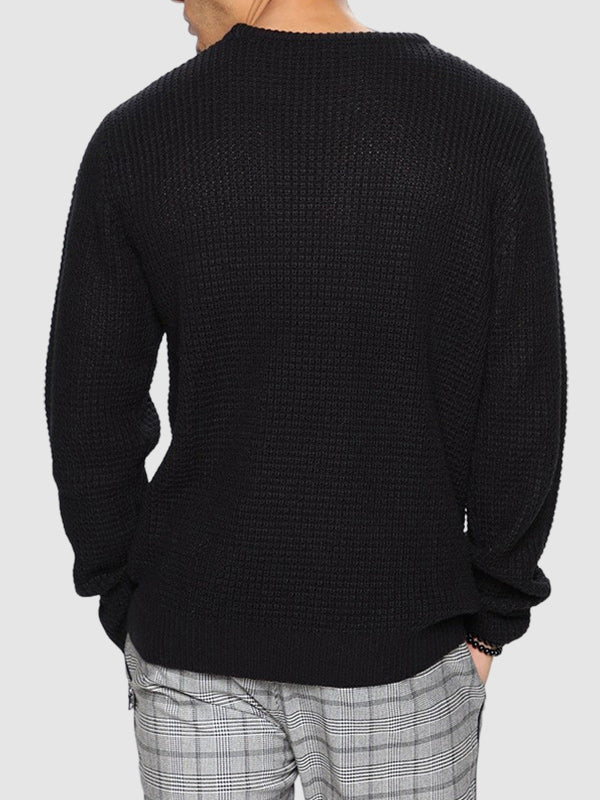Image of Reese | Men's Textured Knit Crew Neck Sweater