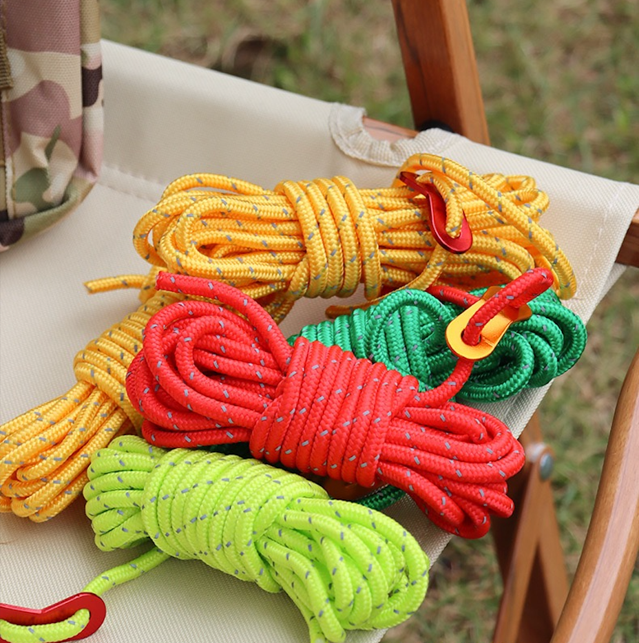 Reflective Tent Guy Ropes - 4 Pack