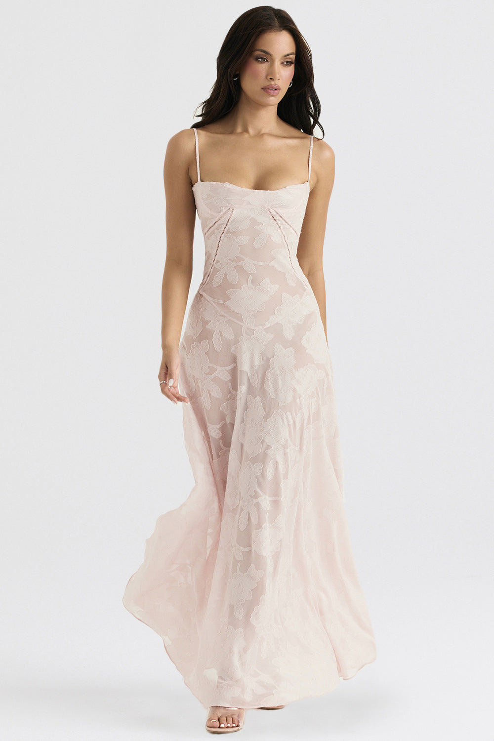 Image of Regina | Women's Spaghetti Strap A-Line Maxi Dress