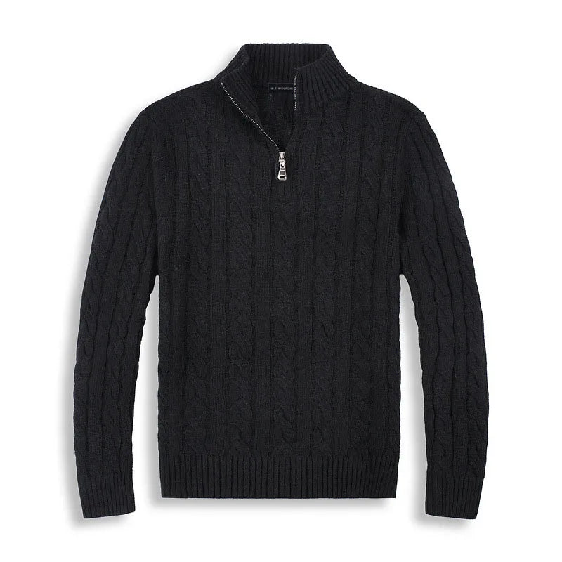 Image of Reid | Men's Cable Knit Half-Zip Sweater