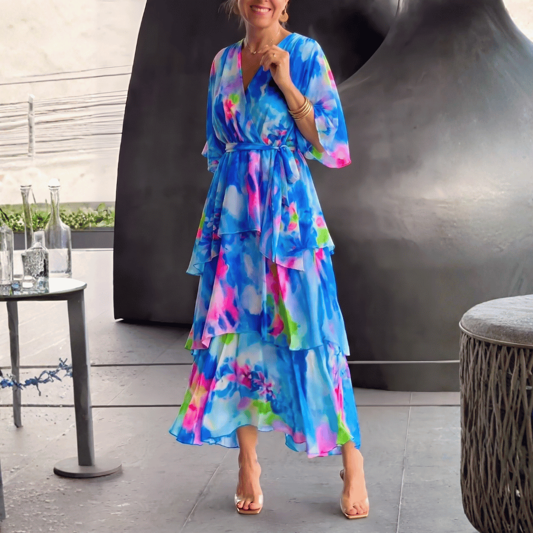 Renee | Women's Wrap Midi Dress - Image 1