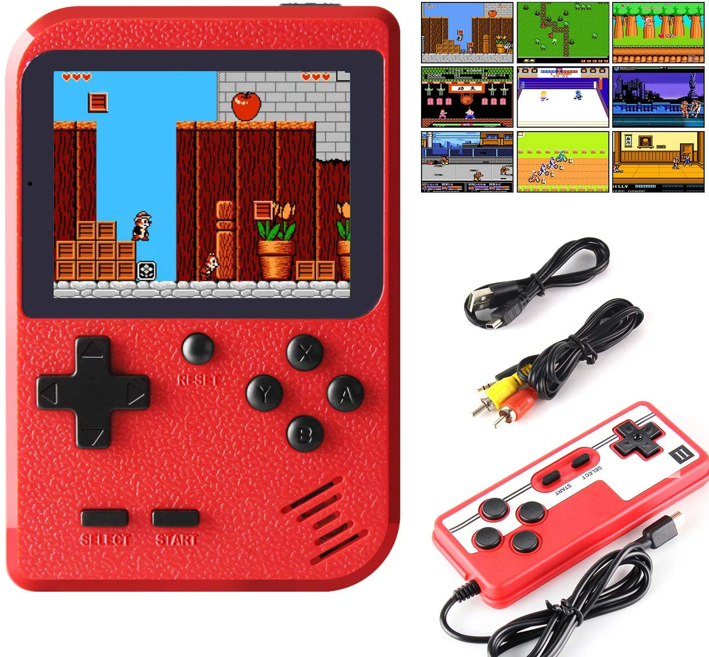 Retro Game Console - 400 Games | Handheld and TV Connection