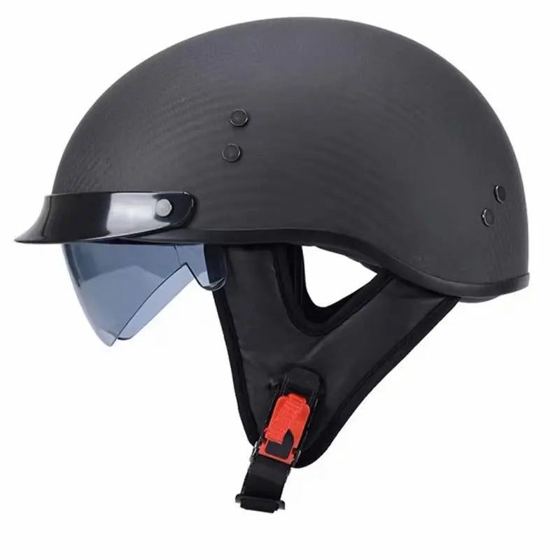 Retro Half-Face Carbon Fiber Helmet - DOT and ECE Approved