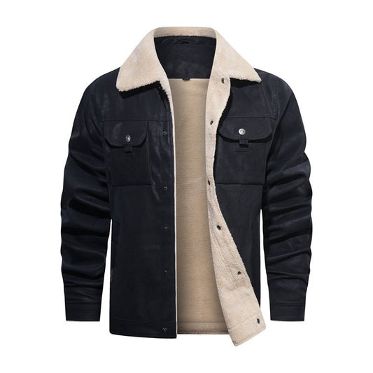 Image of Rhys | Men's Sherpa Collar Button Front Jacket