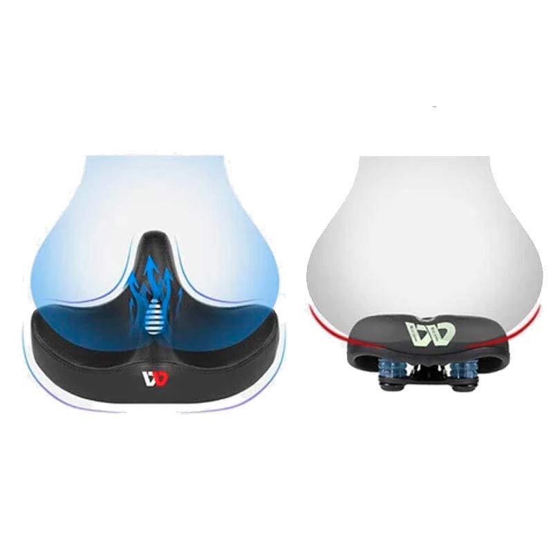 RideEase - Extra Wide & Breathable Comfortable Bike Saddle, Ergonomic Bicycle Seat