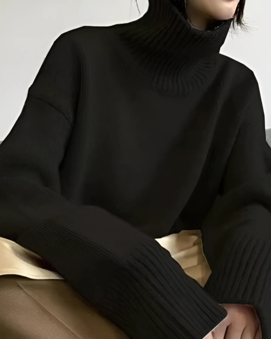 Image of Rita | Women's Oversized Turtleneck Sweater
