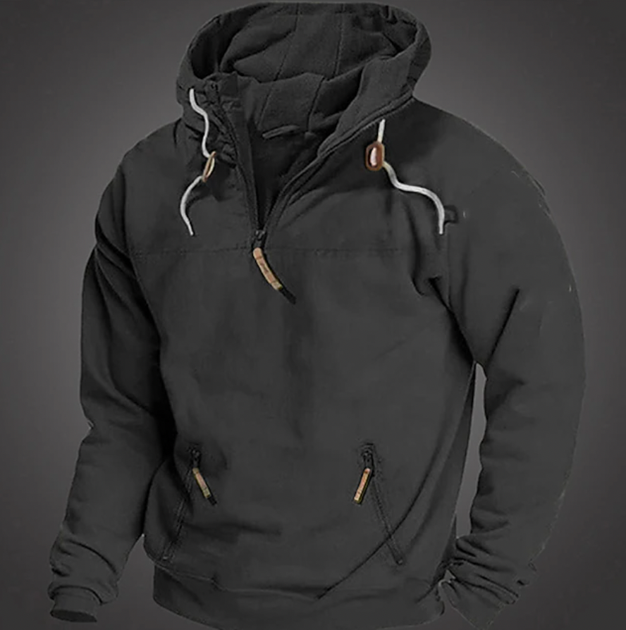 Image of Robert | Men's Half-Zip Pullover Hoodie