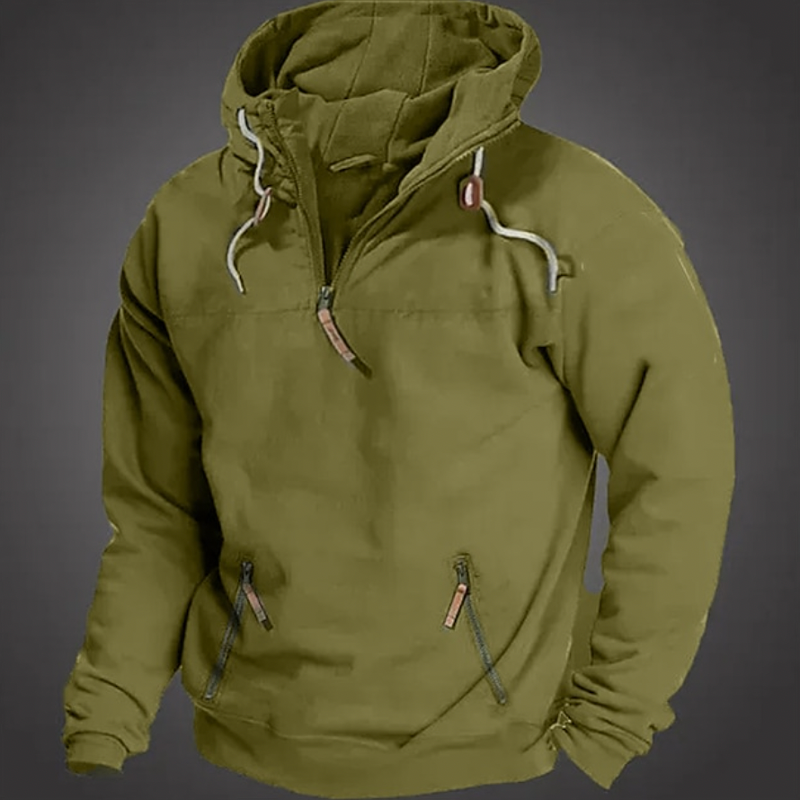 Image of Robert | Men's Half-Zip Pullover Hoodie
