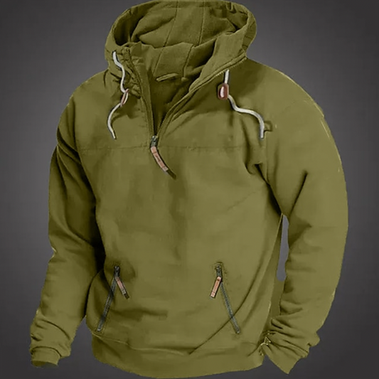 Image of Robert | Men's Half-Zip Pullover Hoodie