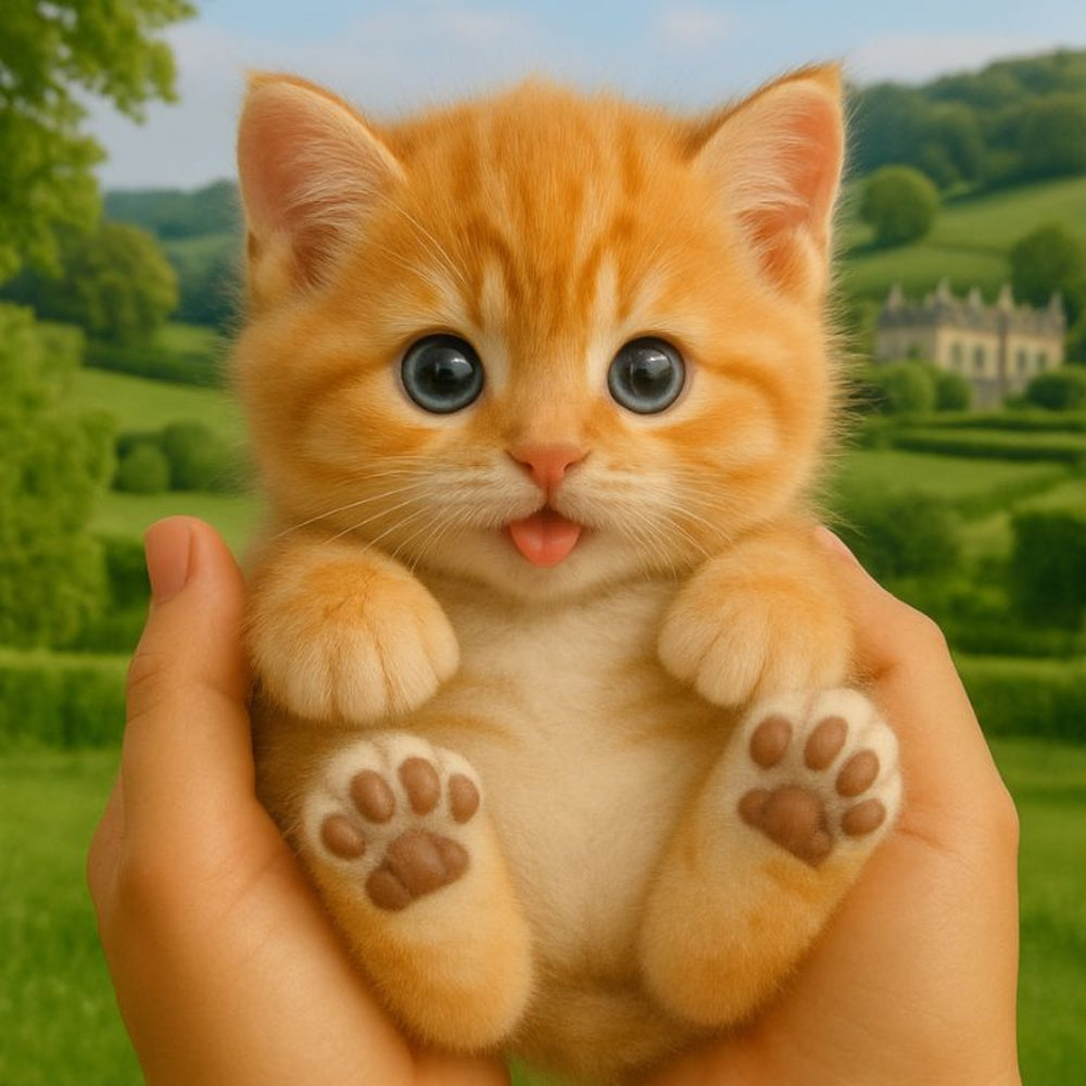 Robot Cat Interactive Toy Realistic Orange Tabby Kitten