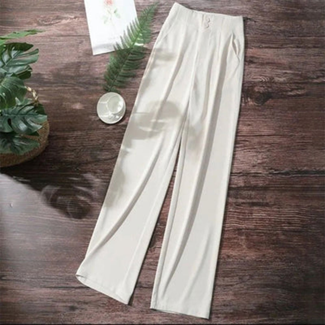 Image of Rochelle | Women's High-Waisted Wide Leg Trousers