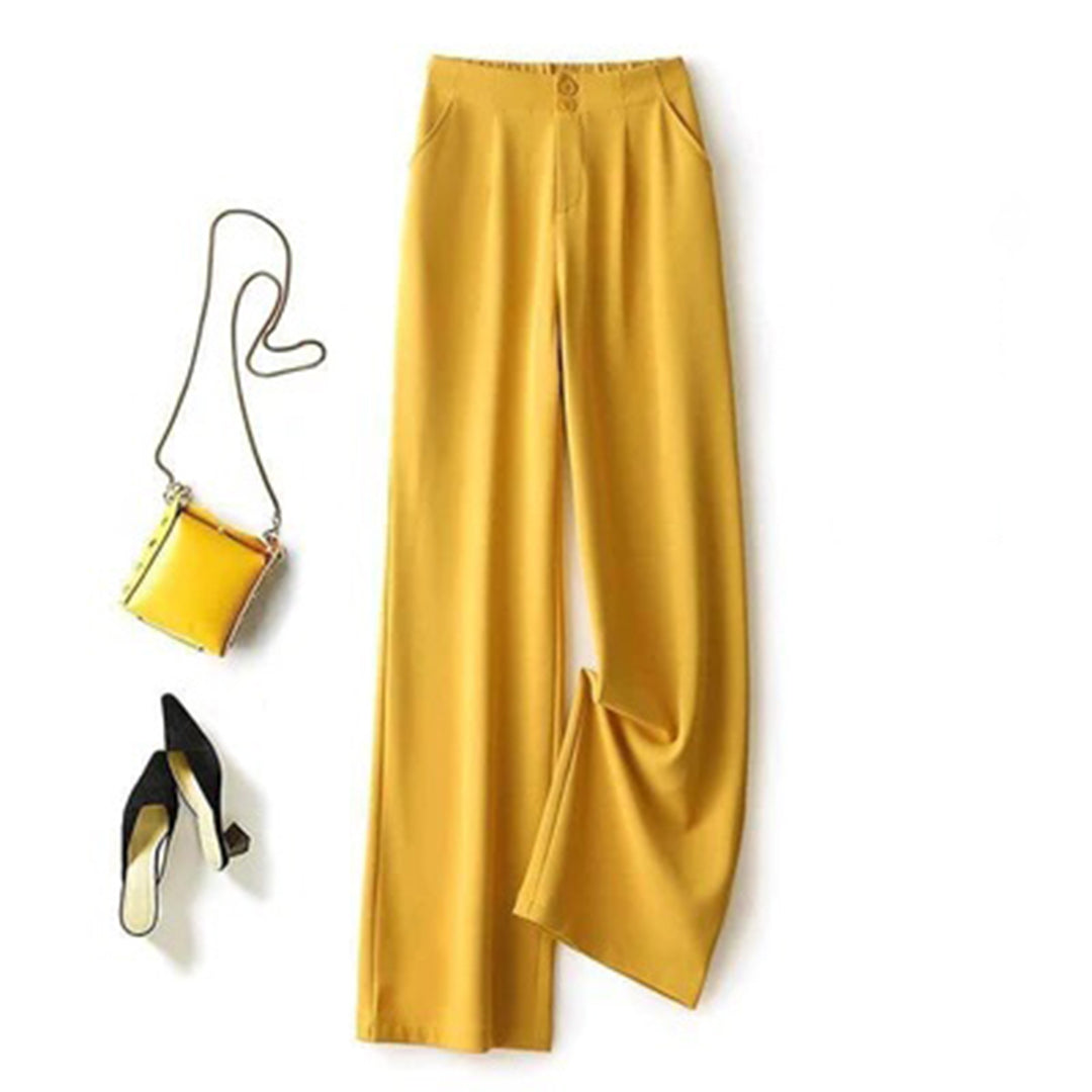 Image of Rochelle | Women's High-Waisted Wide Leg Trousers