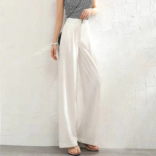 Image of Rochelle | Women's High-Waisted Wide Leg Trousers