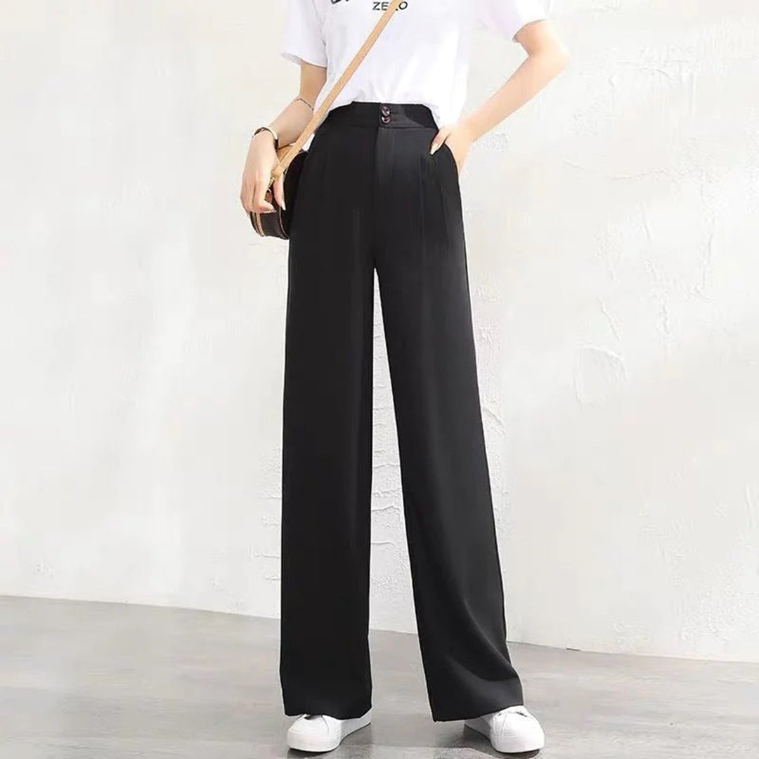 Image of Rochelle | Women's High-Waisted Wide Leg Trousers