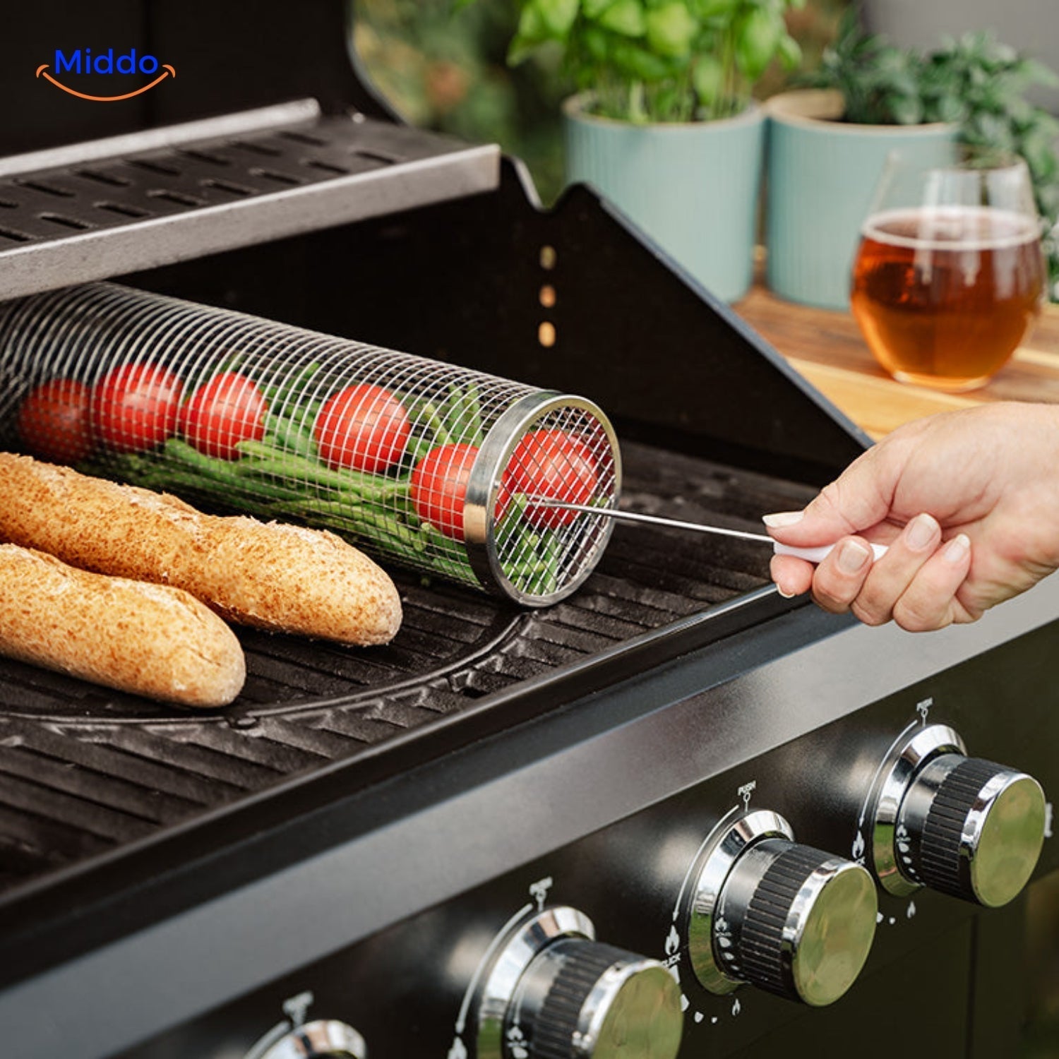 RollingGrill™ - Never again will food stick or fall through the grates!