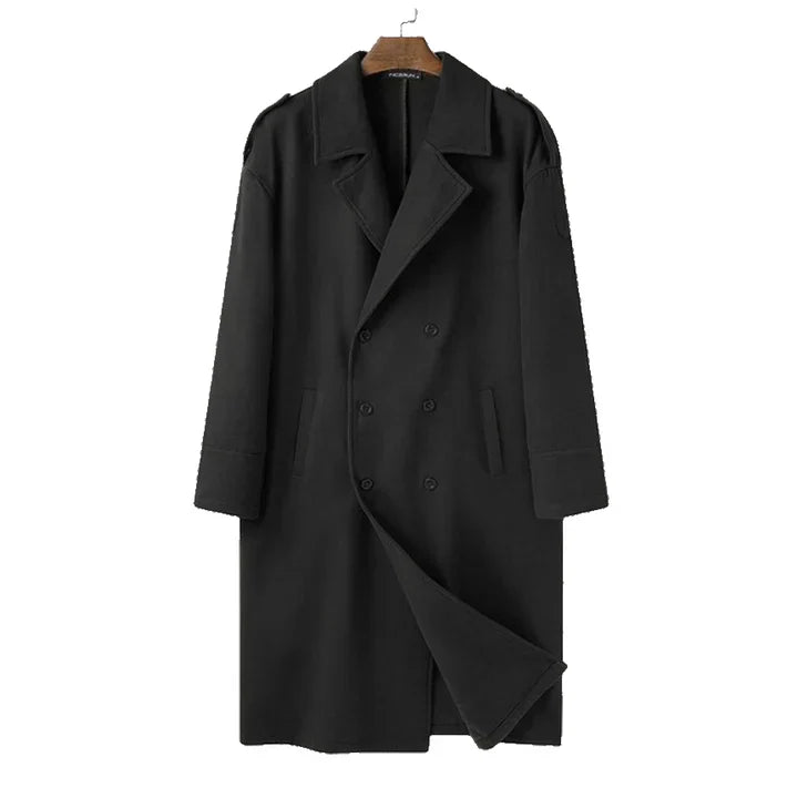 Image of Ronnie | Men's Double-Breasted Long Coat