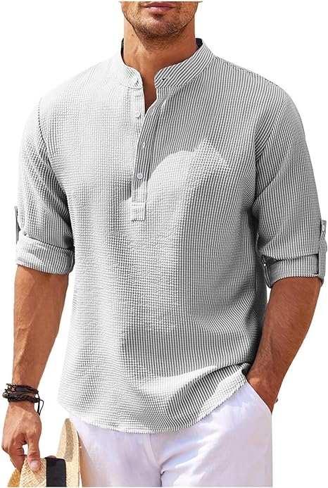 Image of Rory | Men's Long Sleeve Henley Shirt