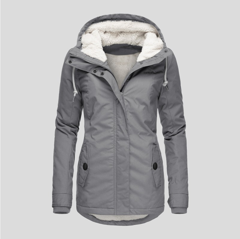 Image of Rose | Women's Fleece Lined Hooded Jacket