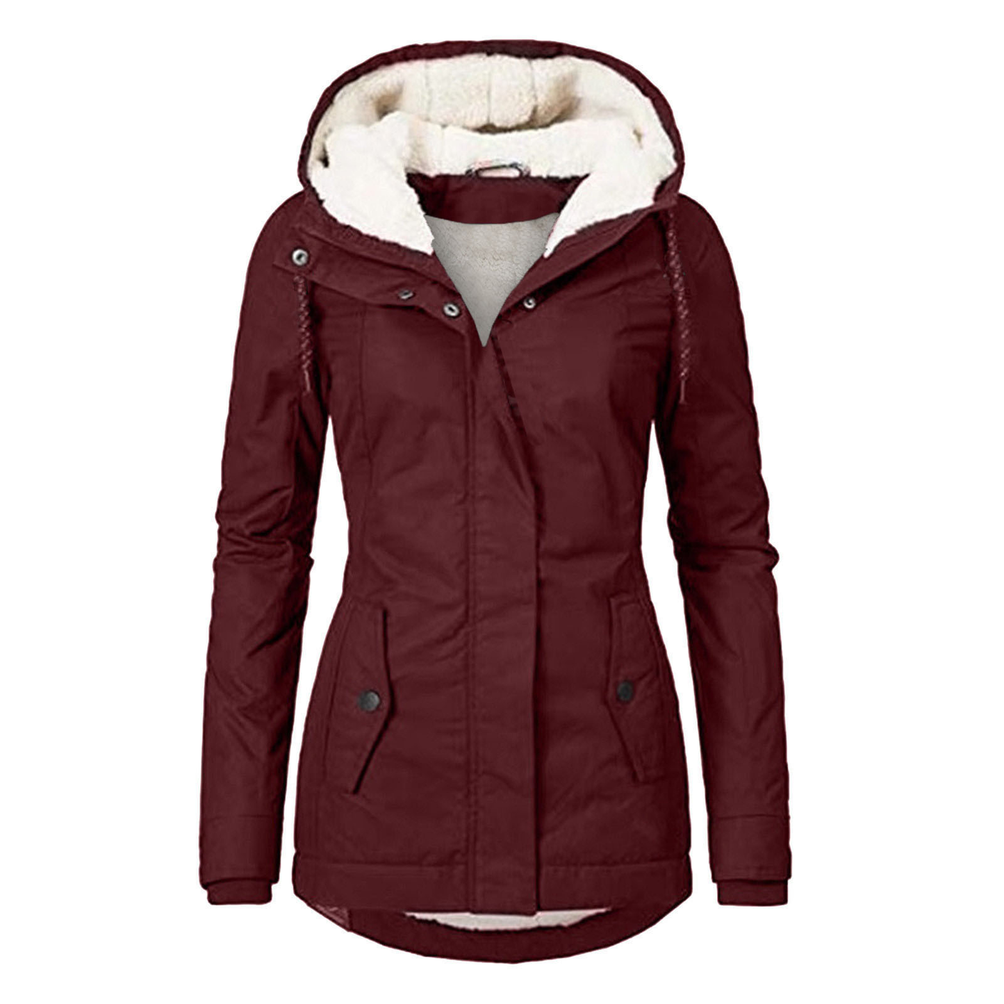 Image of Rose | Women's Fleece Lined Hooded Jacket