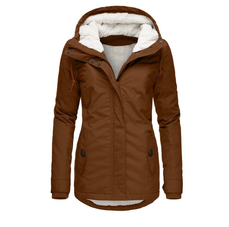 Image of Rose | Women's Fleece Lined Hooded Jacket