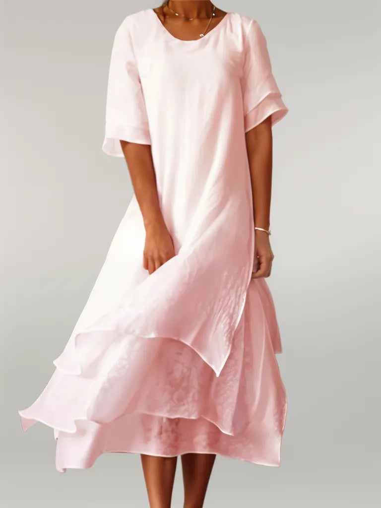 Image of Rose | Women's Tiered Midi Dress