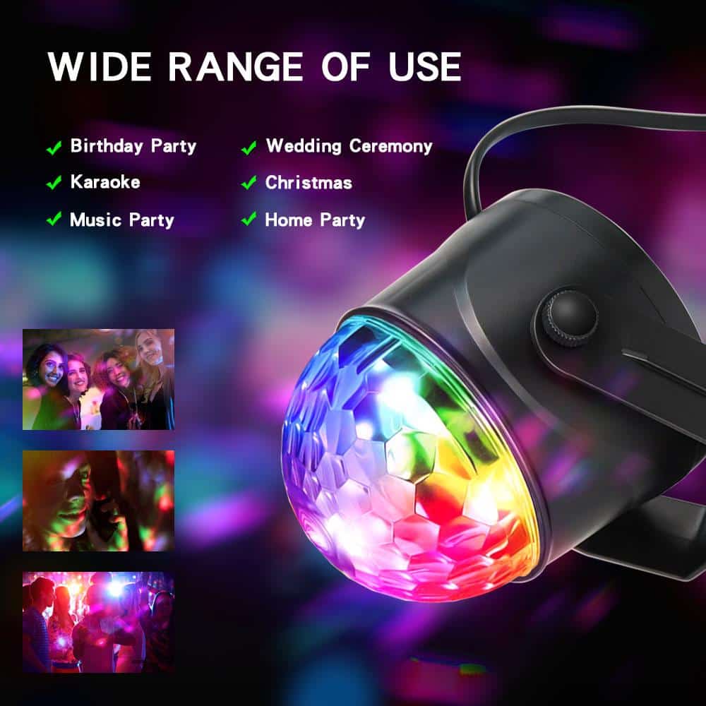 Rotating LED Disco Ball with Remote Control