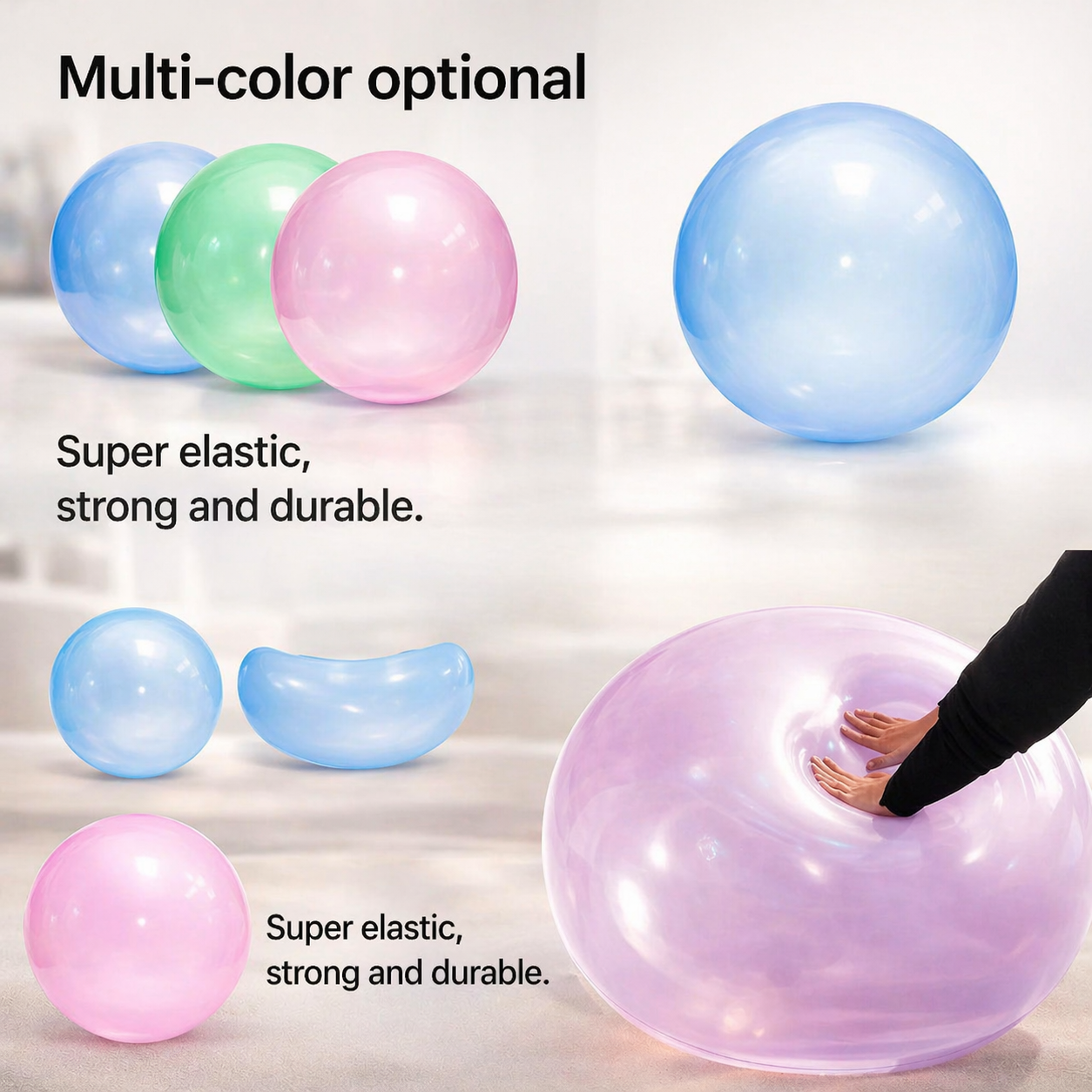 Rubber Ball | Inflatable Ball for Kids | Tear-Resistant | Bouncio