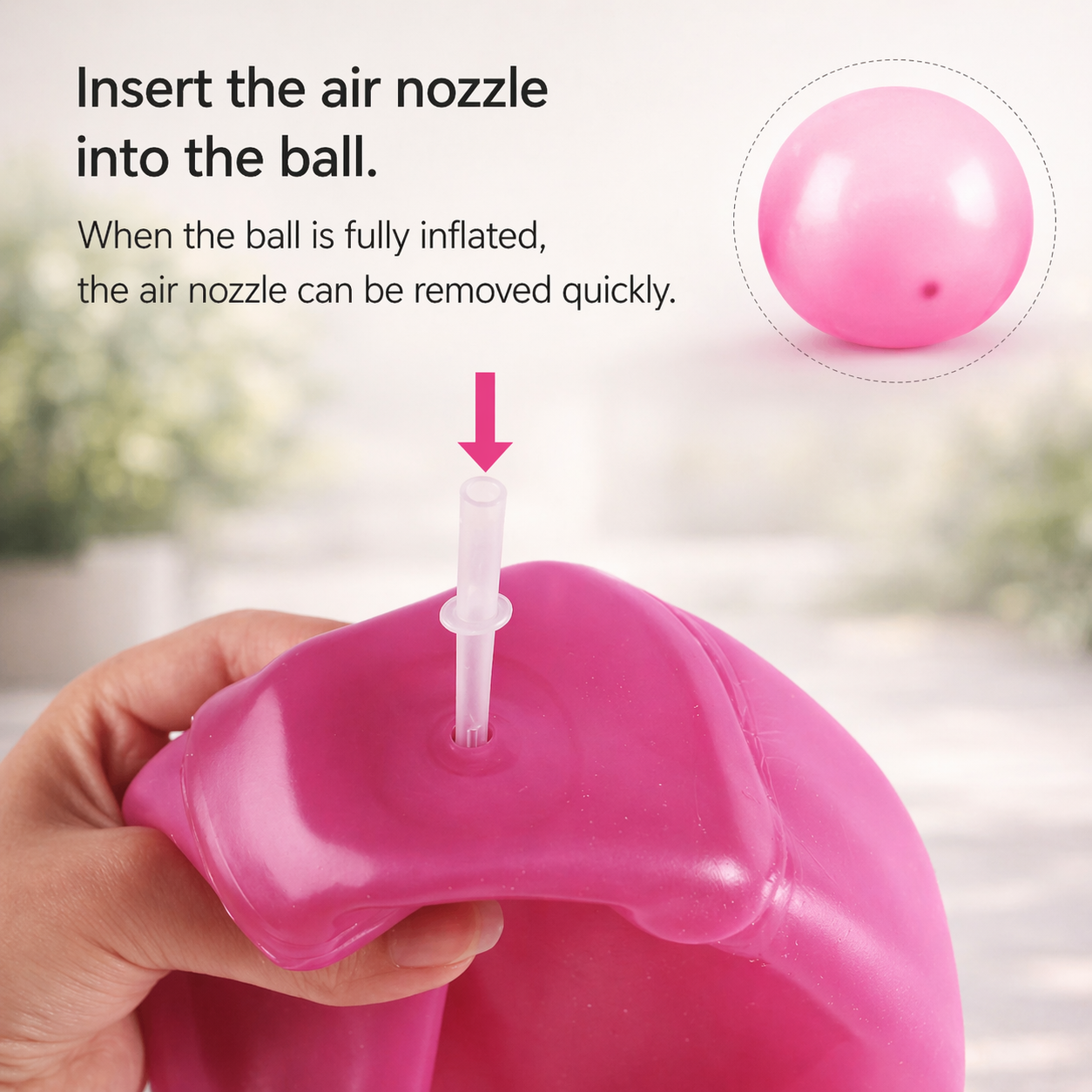 Rubber Ball | Inflatable Ball for Kids | Tear-Resistant | Bouncio