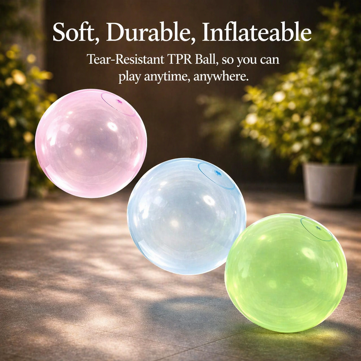 Rubber Ball | Inflatable Ball for Kids | Tear-Resistant | Bouncio