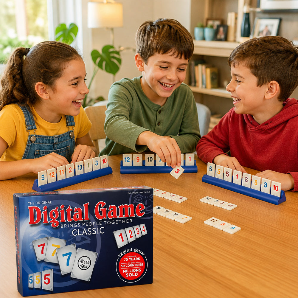 Rummikub – classic family game with numbers, tactics, and strategy for 2-4 players
