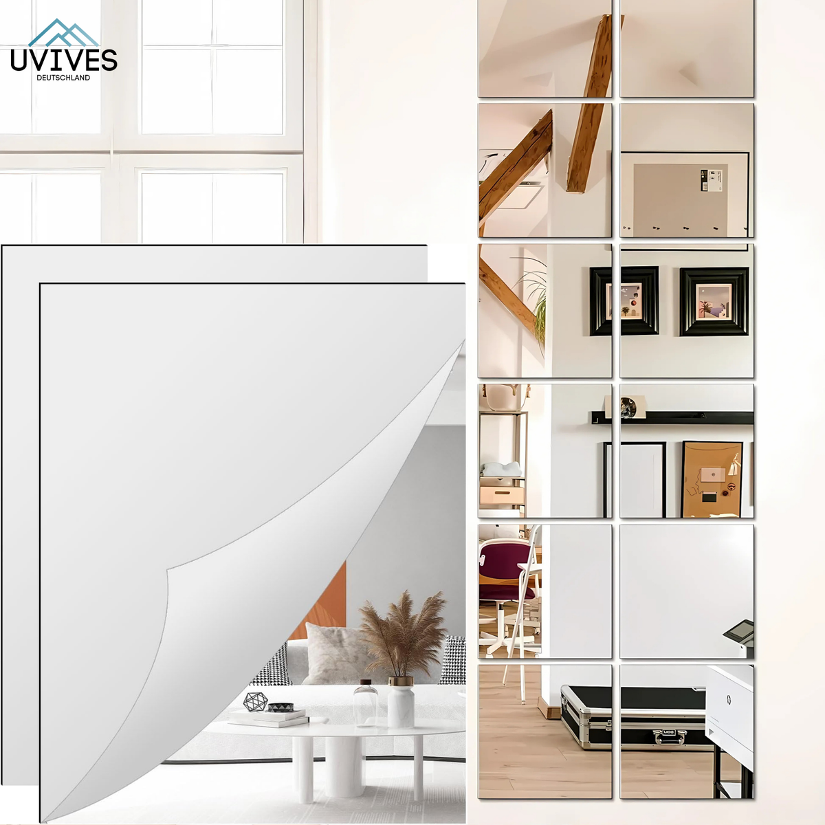 Safe, Easy-to-Stick Mirror