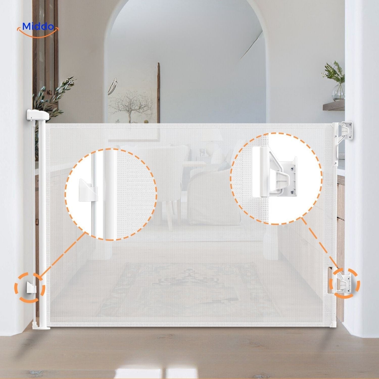 SafeGuard™ Retractable Stair Gate | Adjustable Stair Safety Gate