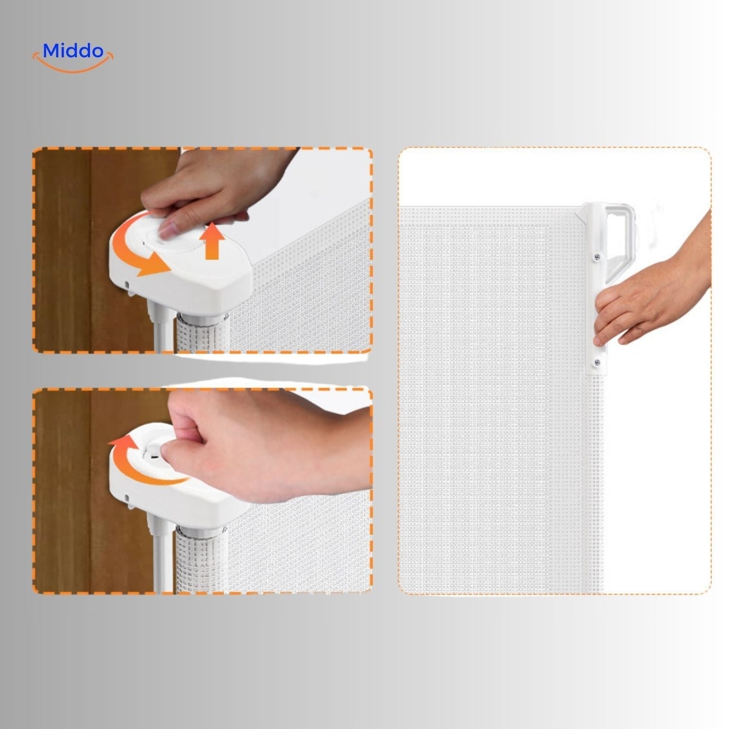 SafeGuard™ Retractable Stair Gate | Adjustable Stair Safety Gate