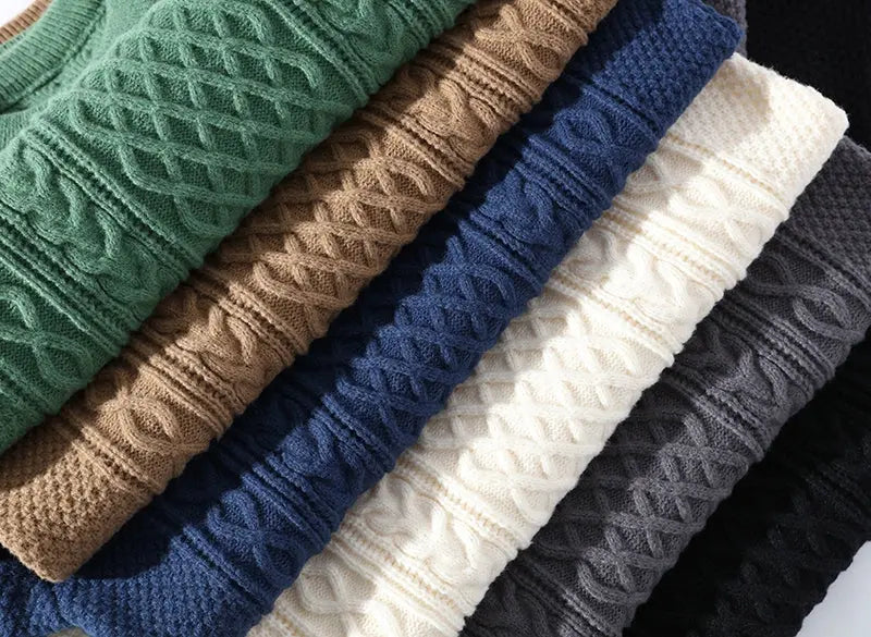 Image of Sam | Men's Crewneck Patterned Long Sleeve Sweater