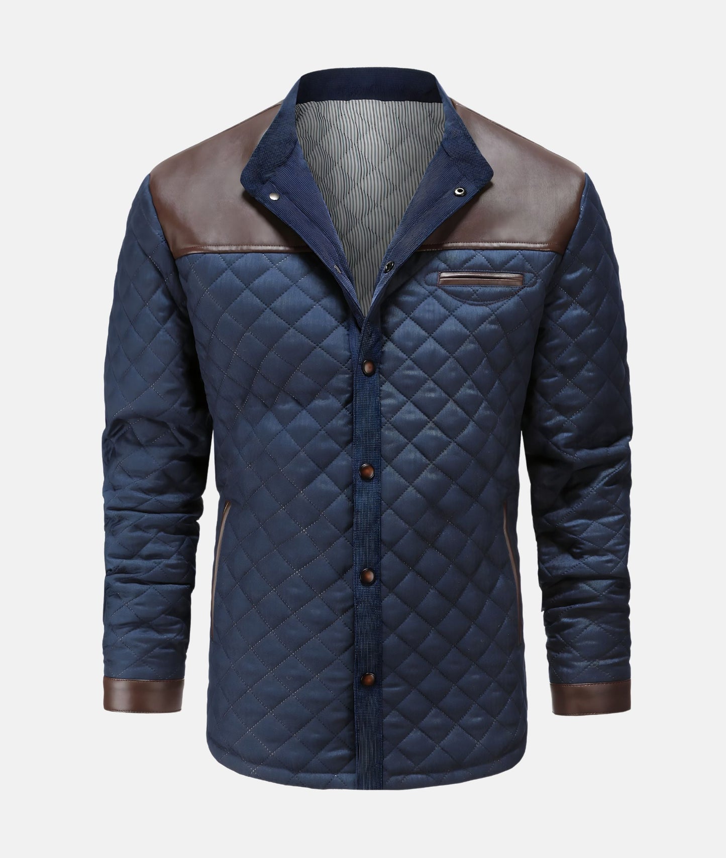 Image of Samuel | Men's Button-Front Quilted Jacket