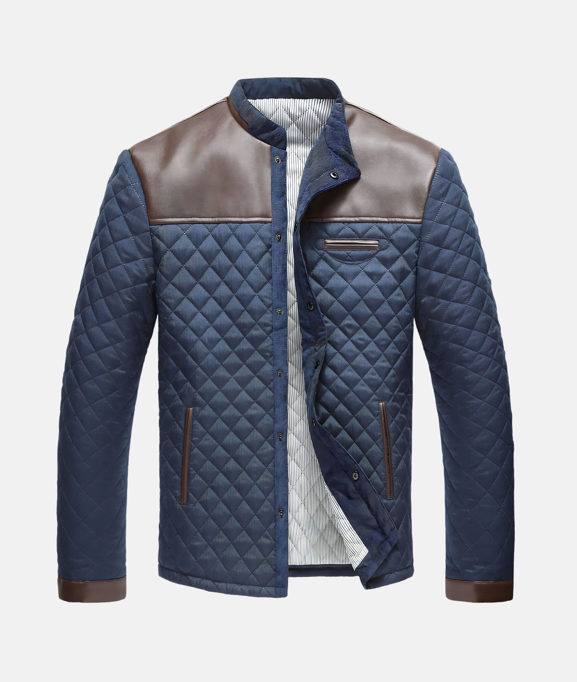 Image of Samuel | Men's Button-Front Quilted Jacket