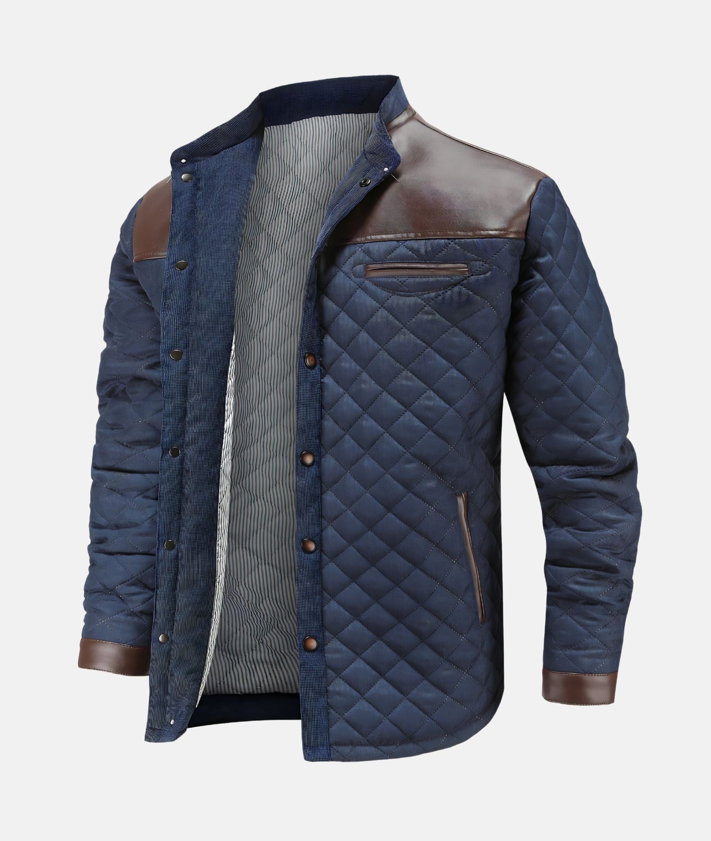 Image of Samuel | Men's Button-Front Quilted Jacket