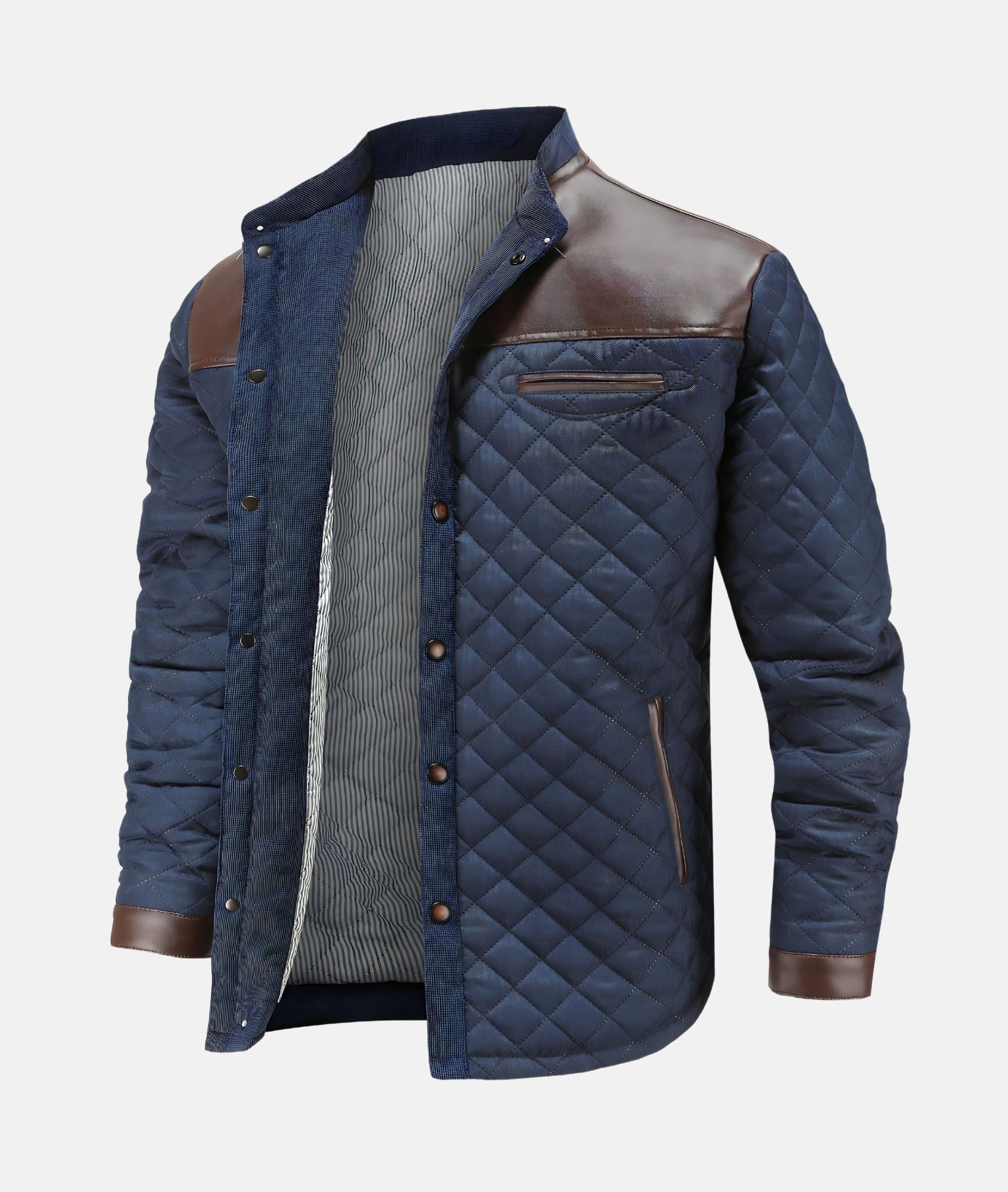 Image of Samuel | Men's Button-Front Quilted Jacket