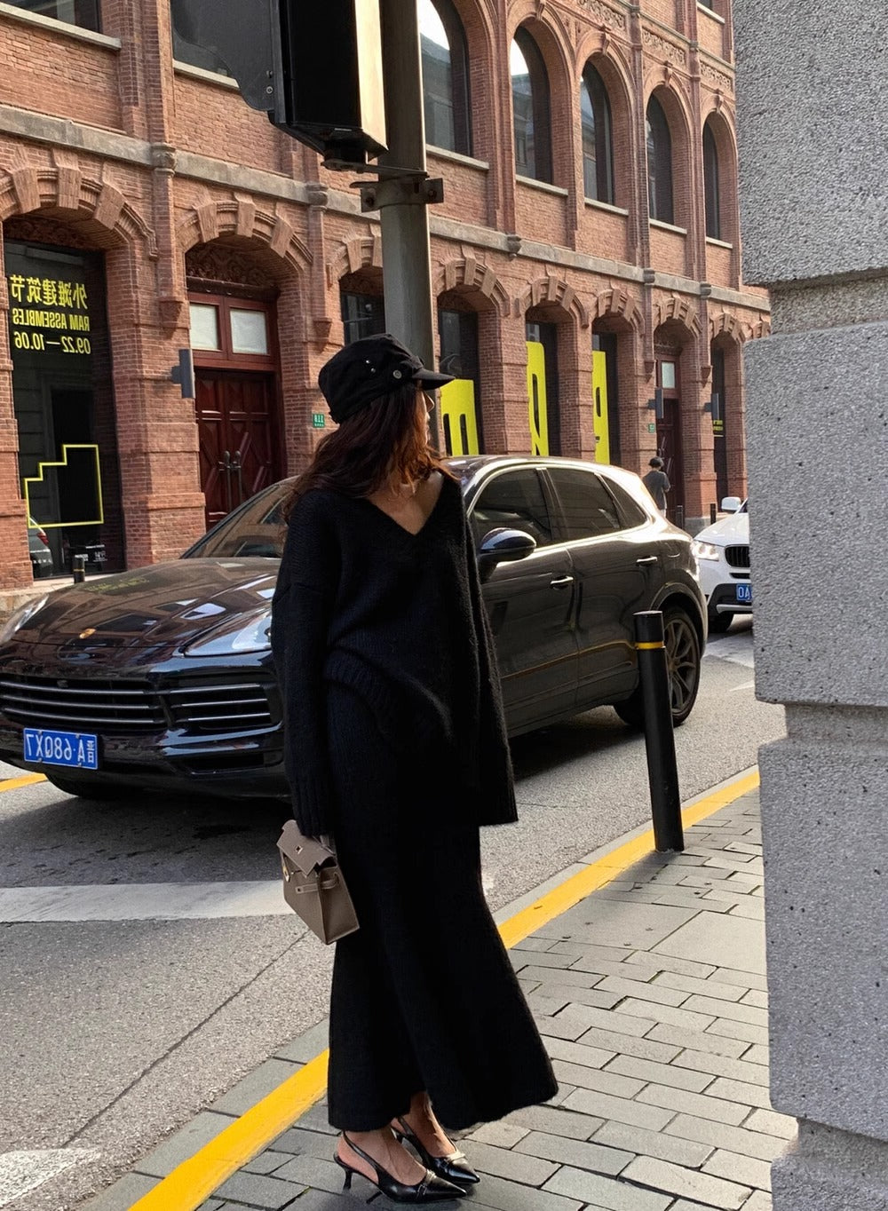 Image of Sandy | Women's V-Neck Sweater Set